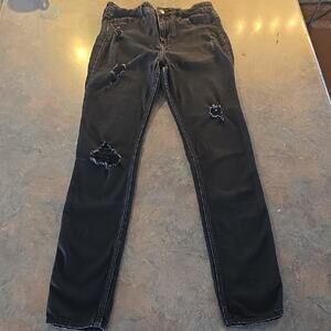 Hollister's Distressed Black Jeans Size 27 X 32